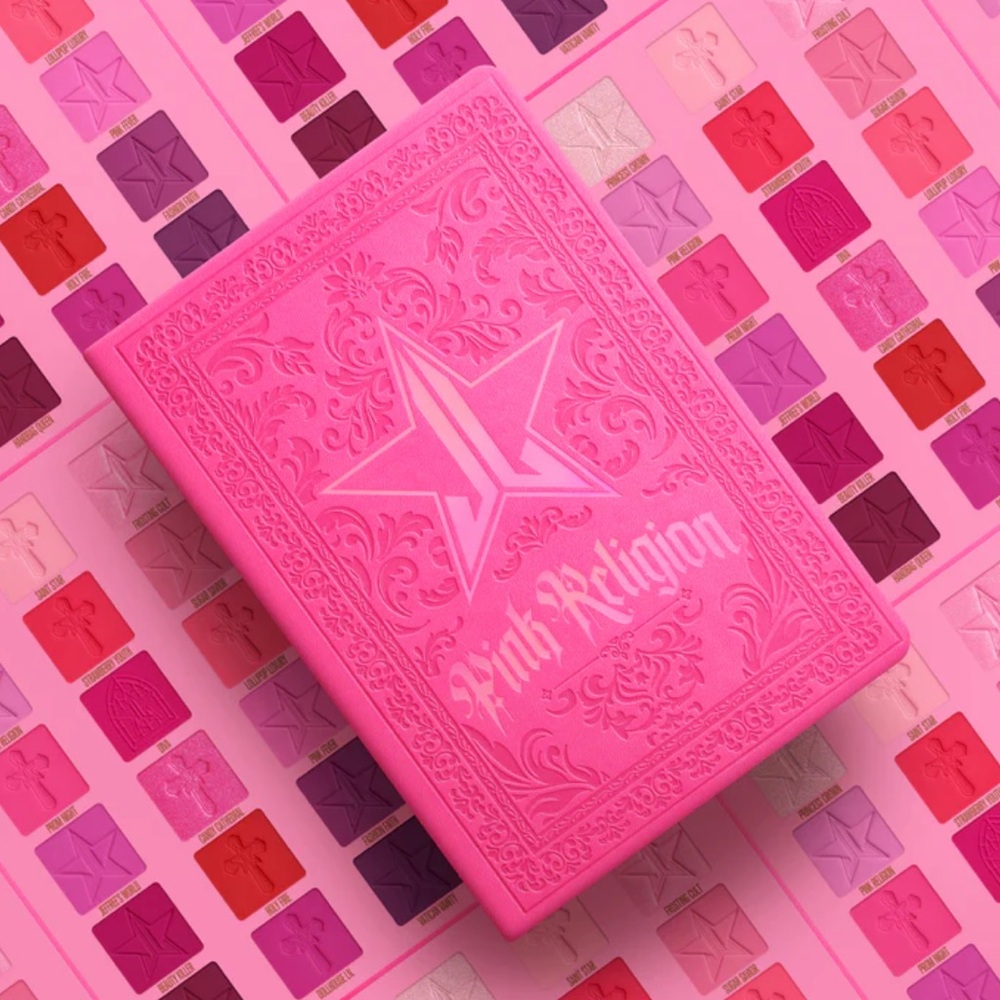 Jeffree Star Cosmetics Pink Religion Limited Edition eyeshadow palette NWT.
